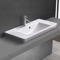 Drop In Sink in Ceramic, Modern, Rectangular